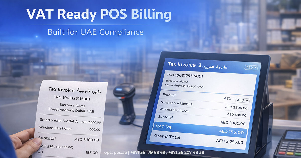 VAT Ready POS Software UAE with OptaPOS