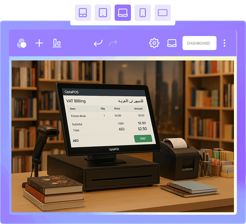 OptaPOS Book Shop point of sale software in UAE