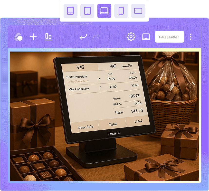 OptaPOS Chocolate Shop point of sale software in UAE
