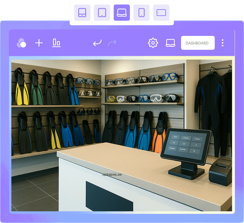 OptaPOS Diving Equipment Store point of sale software in UAE