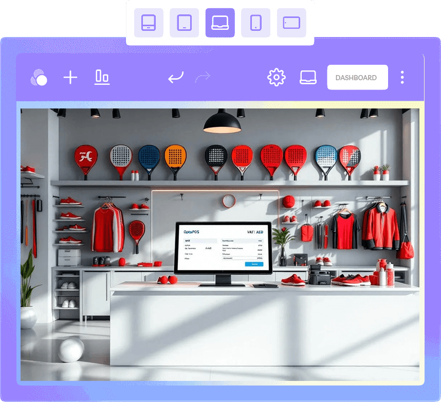 OptaPOS Padel Store point of sale software in UAE