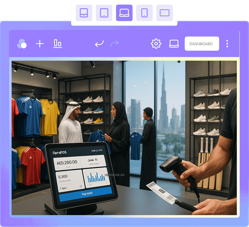 OptaPOS Sports Store point of sale software in UAE