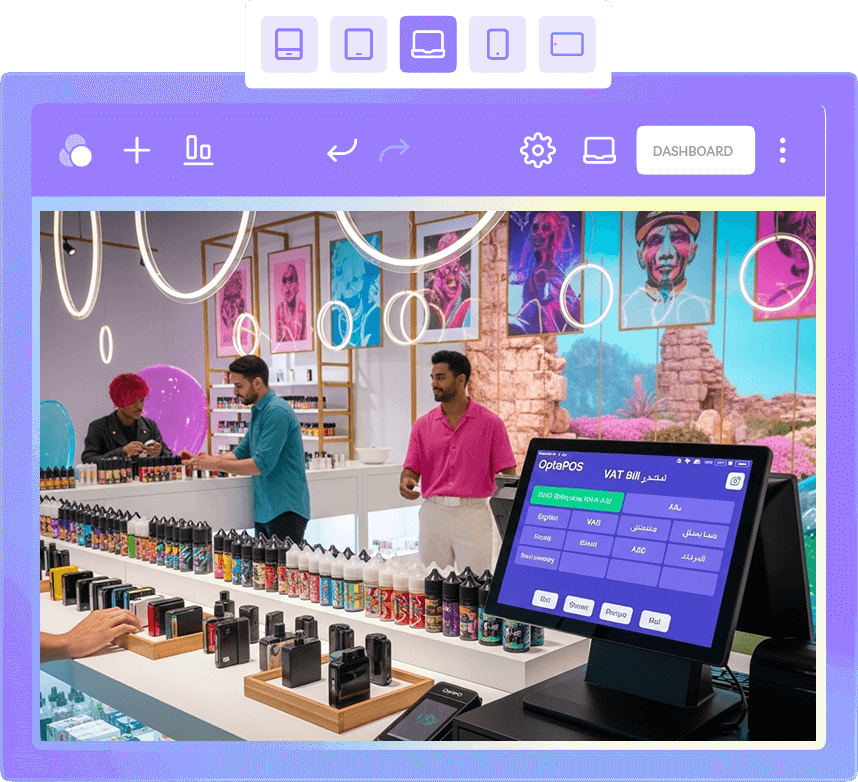 OptaPOS Vape Shop point of sale software in UAE